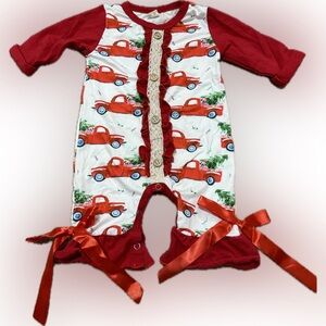 Vintage Red Truck Christmas Outfit